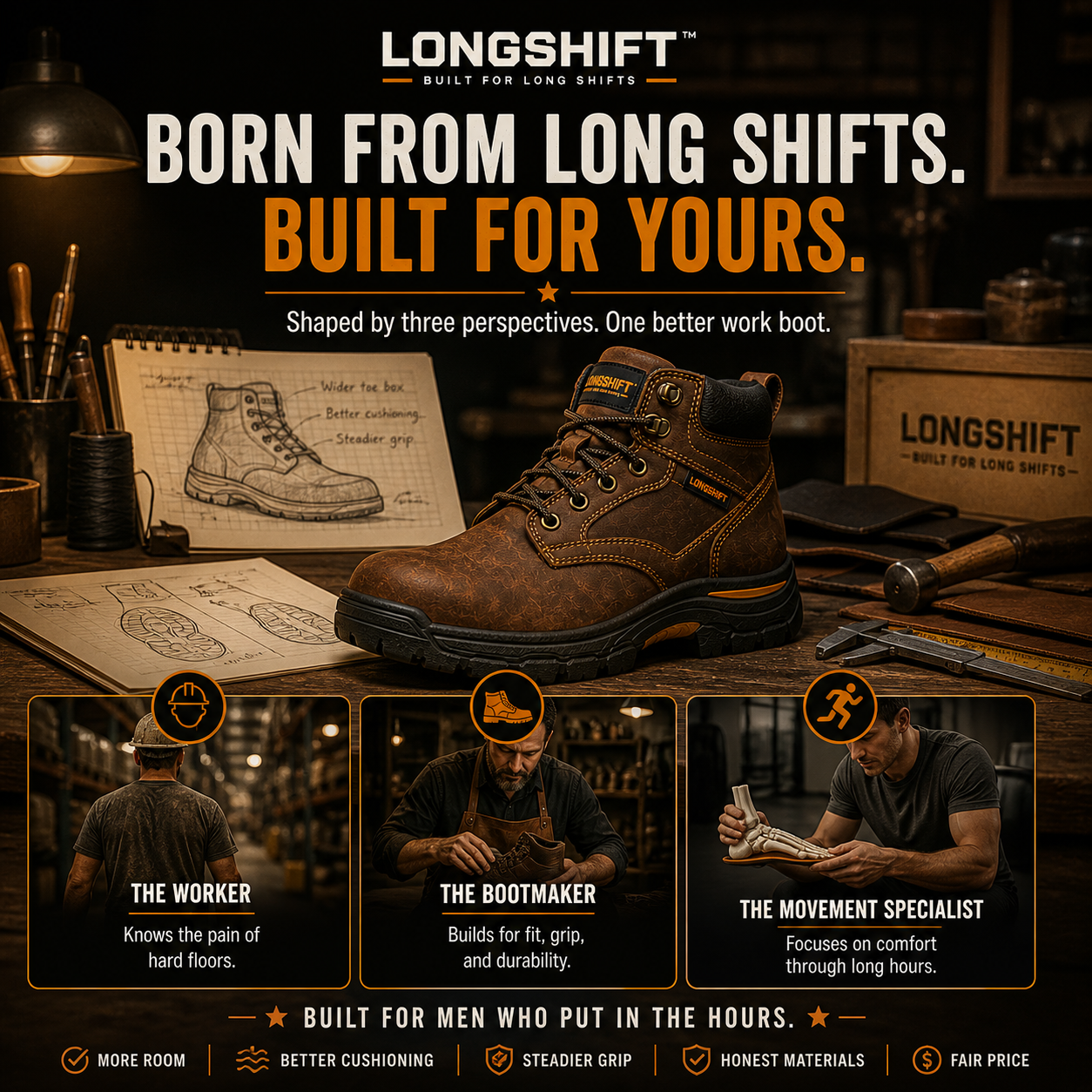 Men’s Comfort Leather Boots
