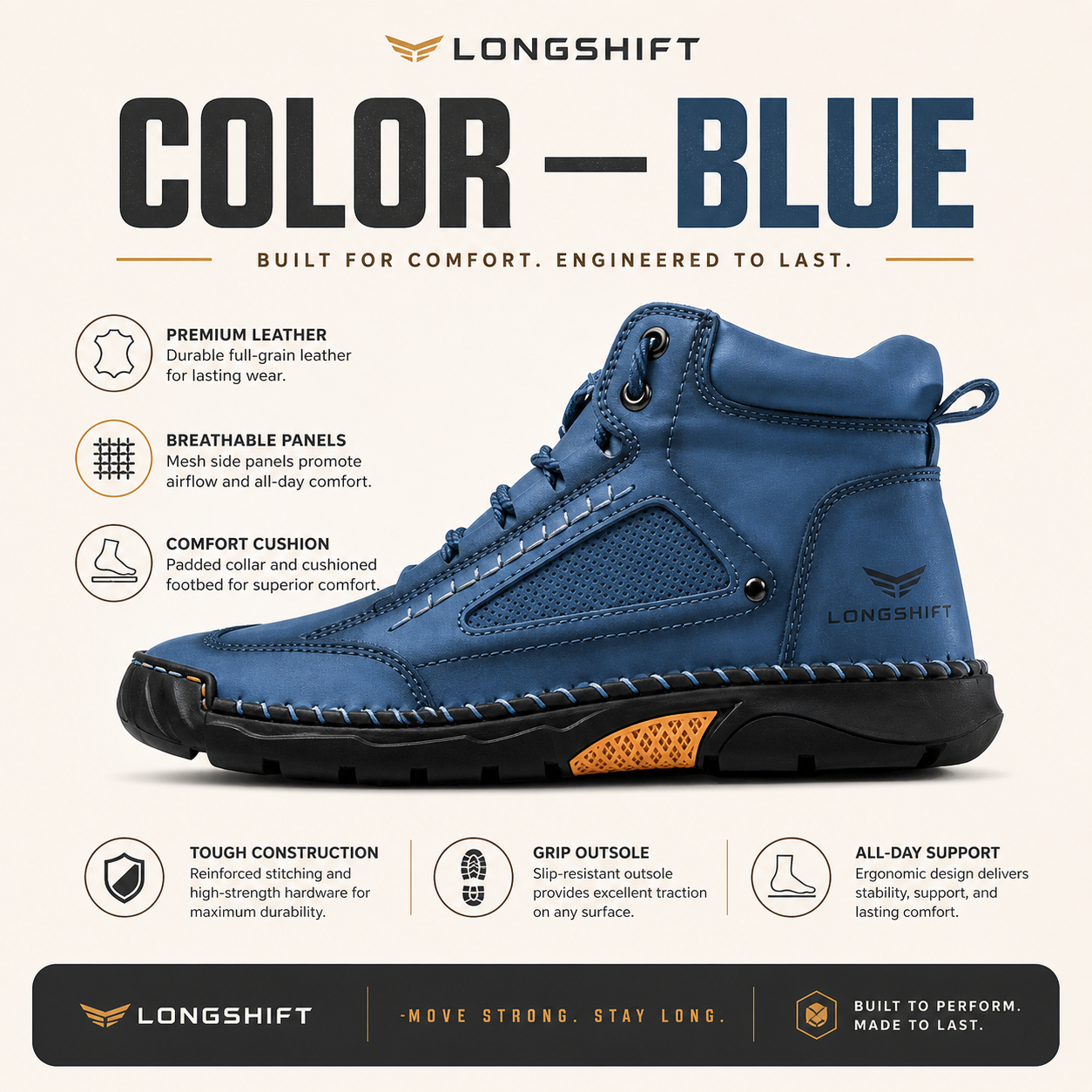 Men’s Comfort Leather Boots