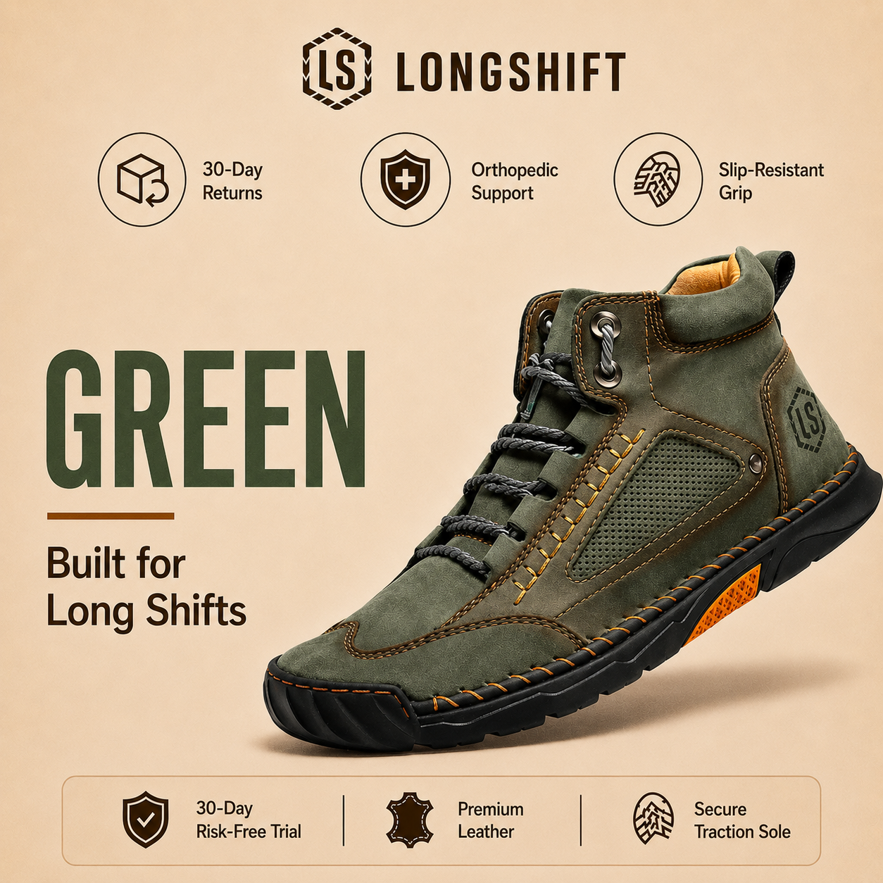 Men’s Comfort Leather Boots